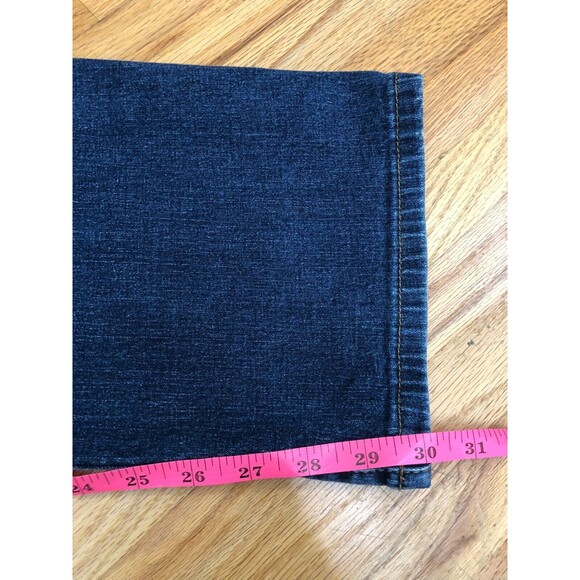 Ralph Lauren Lauren Jeans Women's US 14 Blue Denim Straight Leg Cotton Stretch - Picture 3 of 9